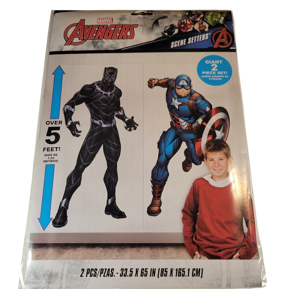 Marvel Avengers Scene Setters 2 Wall Posters Over 5 Feet Party Decor Birthday